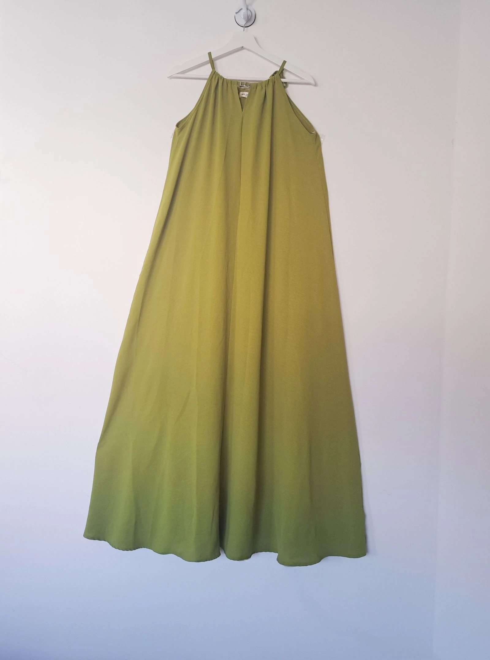 Pistachio Green Maxi Halter Dress | Oversized Flowing Summer Dress